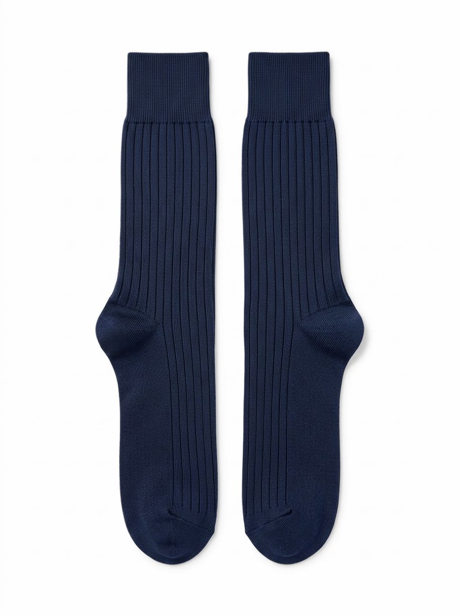 Egyptian Cotton Ribbed Dress Socks