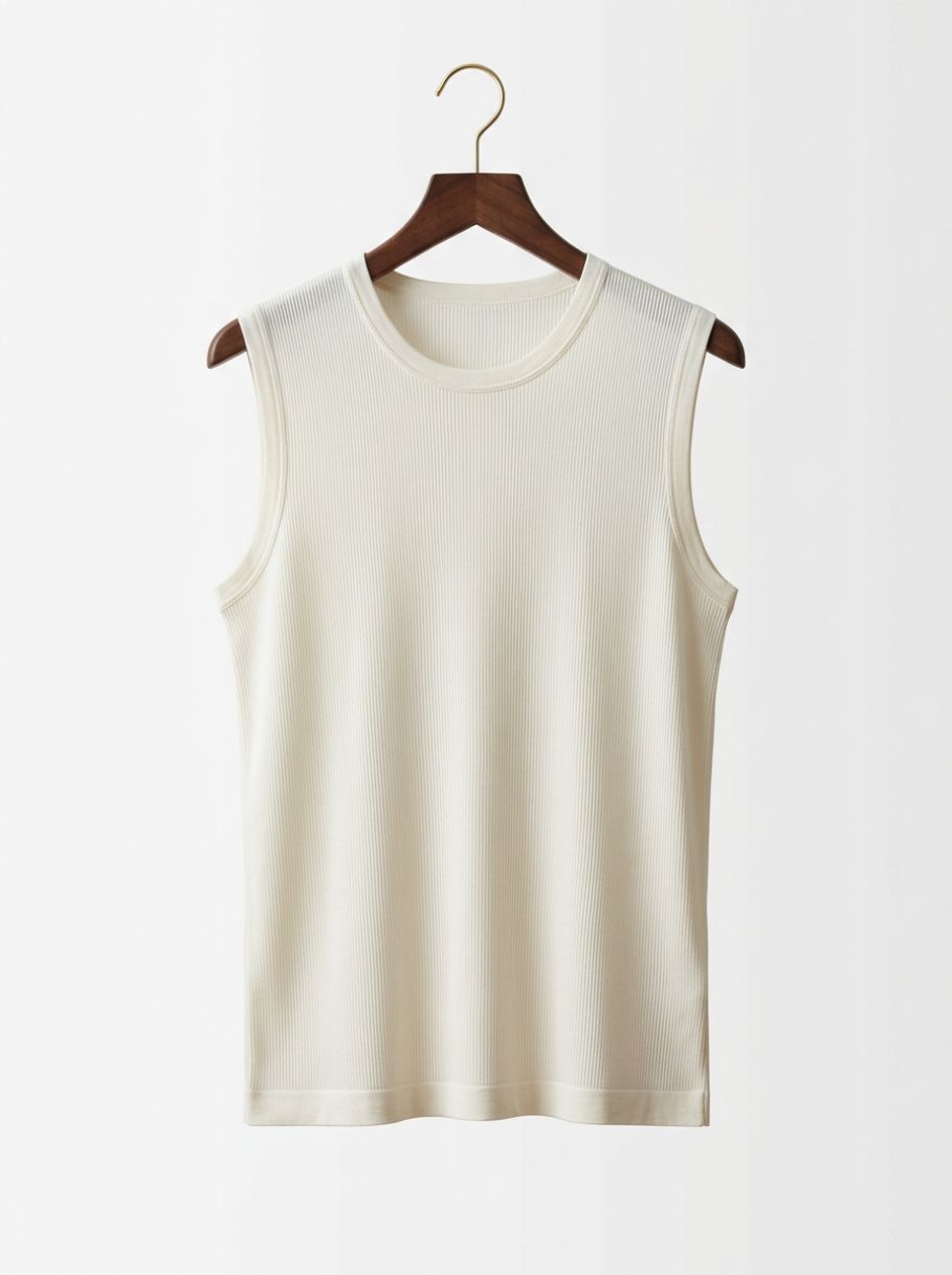 Silk-Blend Ribbed Undershirt